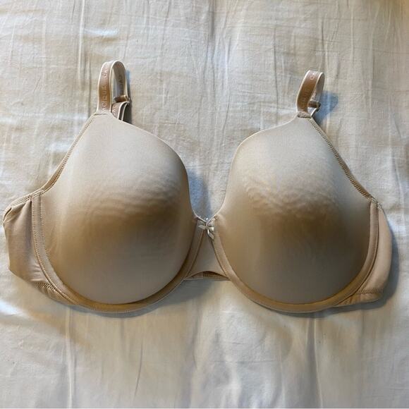 Cacique Nude Seamless Underwire Bra 46DD lightly lined Tshirt everyday smooth - Picture 1 of 8